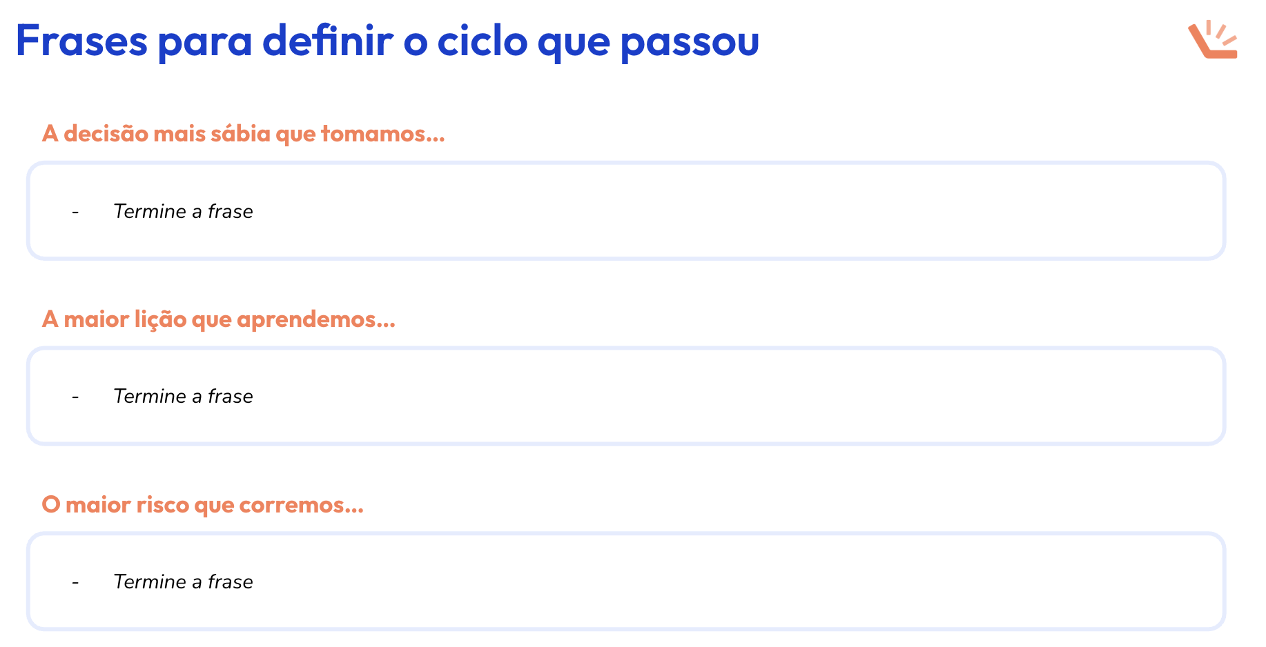 Reflexão do último ciclo