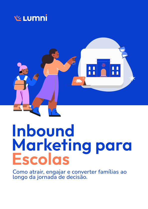 Capa do e-book: Como manter famílias engajadas com o marketing da sua escola